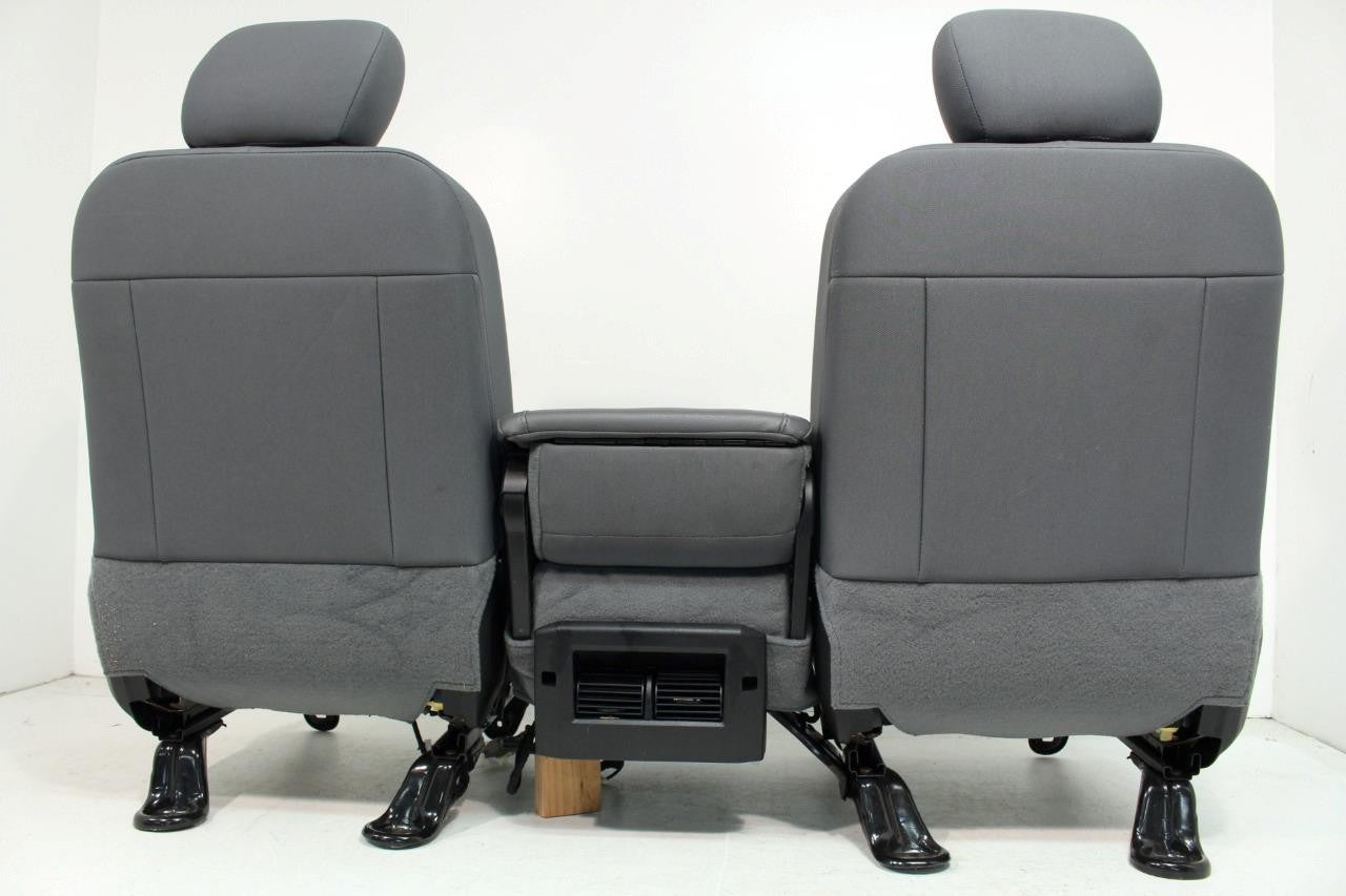 2009 - 2018 Dodge Ram 1500 2500 3500 Grey Cloth Bucket Seats Jump Seat Console