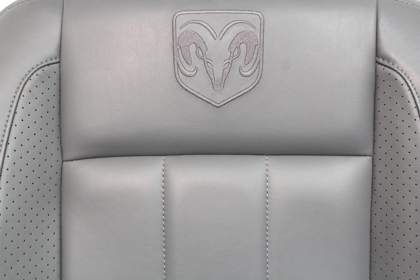 2002-2008 Dodge Ram Slate Gray Leather Seats & Woodgrain Business Console