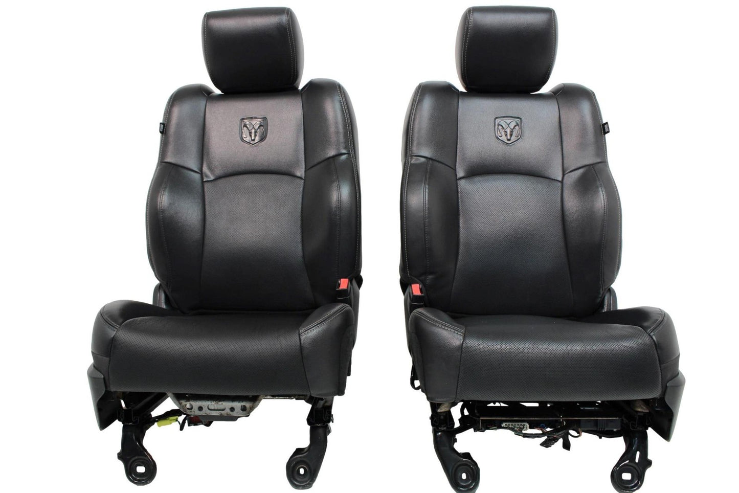 09-18 Dodge Ram 1500 2500 Quad Cab Seats Heated Ventilated Leather Set Black
