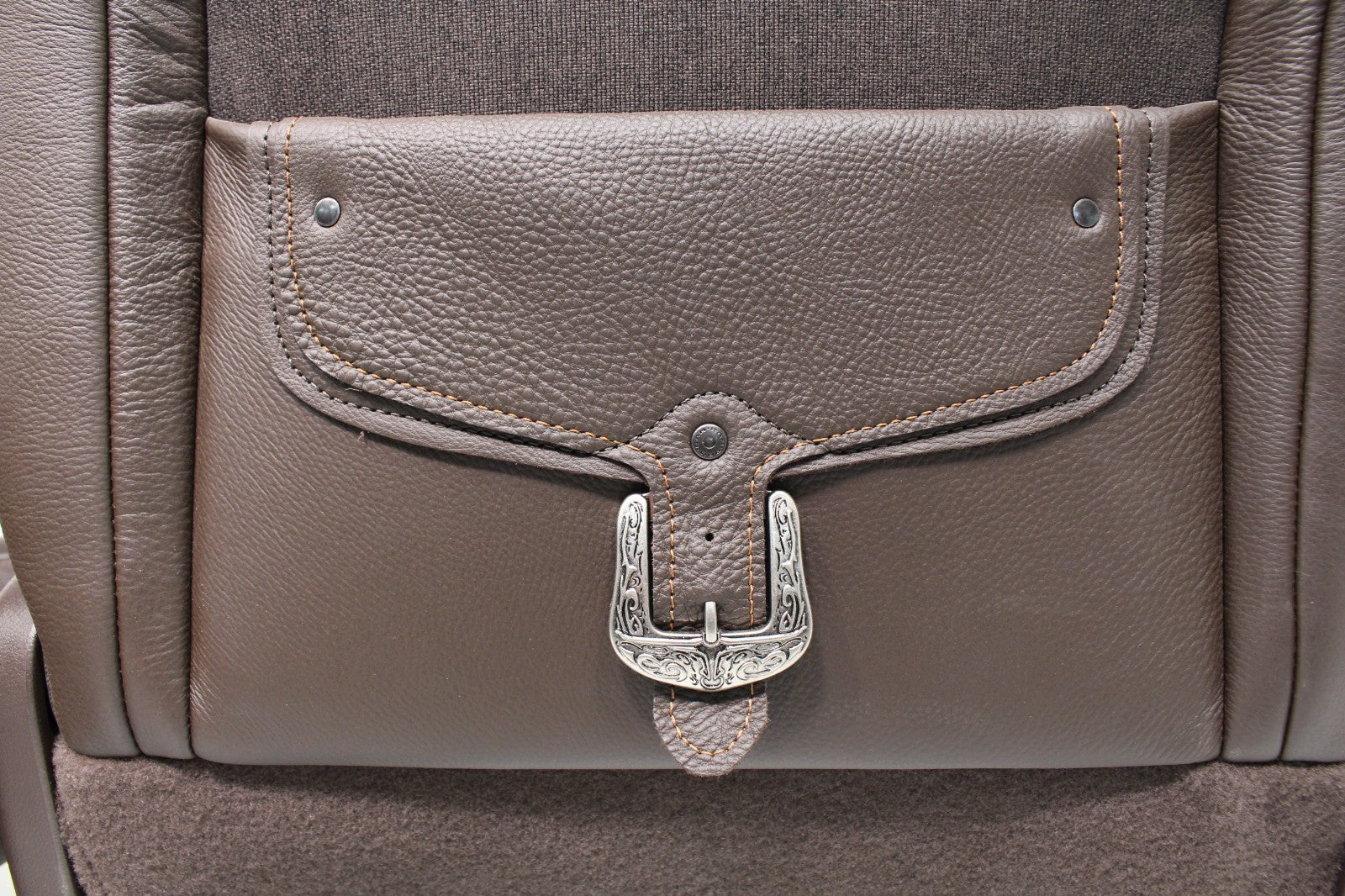 2019 - 2025 Ram 1500 Longhorn Saddle Leather Heated & Cooled Front Seats Takeout