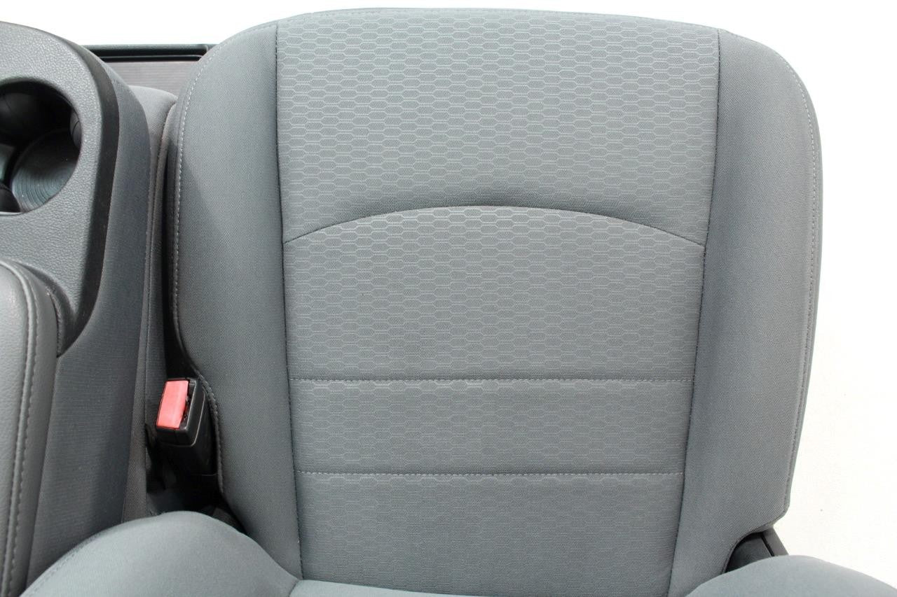 2009 - 2018 Dodge Ram 1500 2500 3500 Grey Cloth Bucket Seats Jump Seat Console