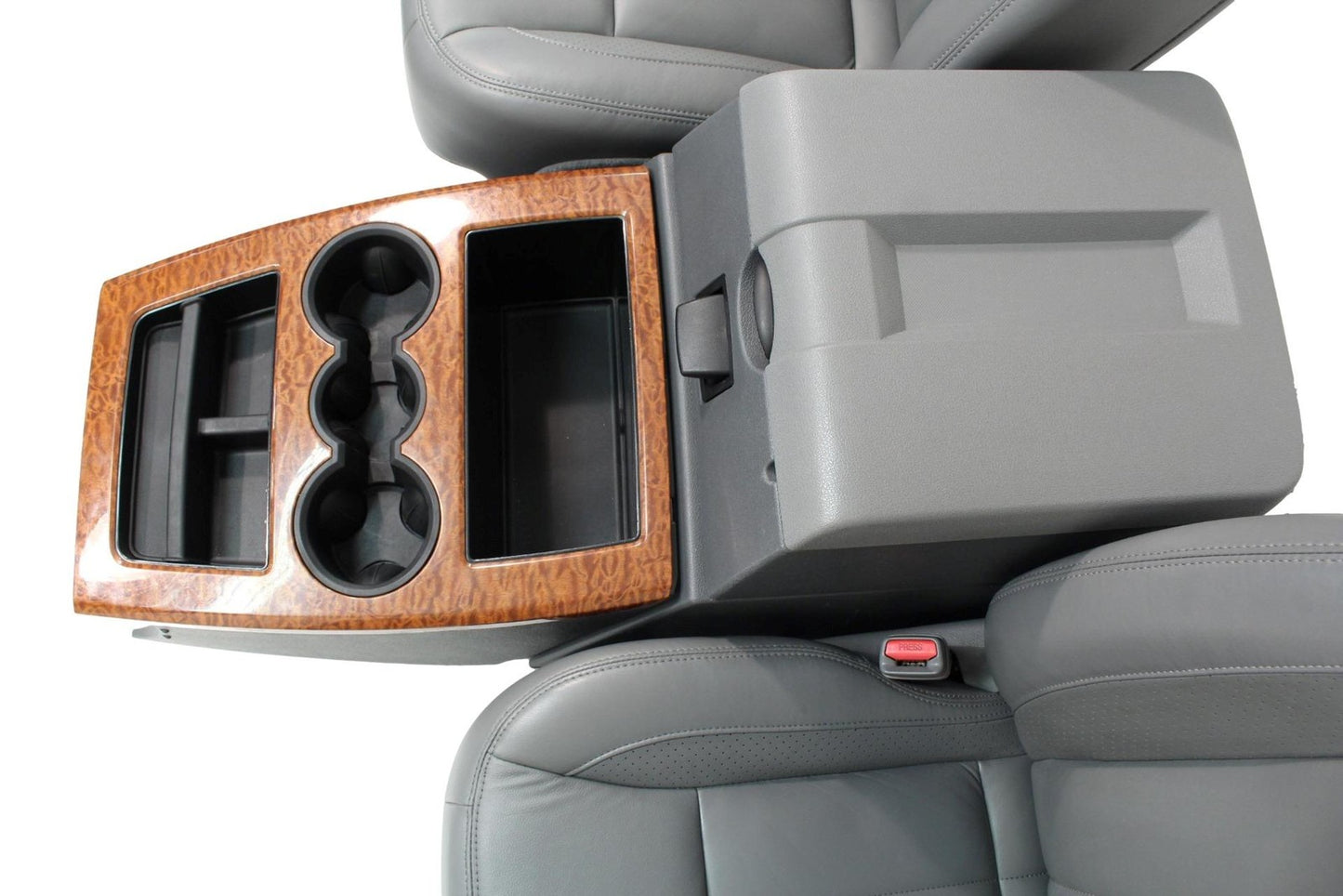 2002-2008 Dodge Ram Slate Gray Leather Seats & Woodgrain Business Console