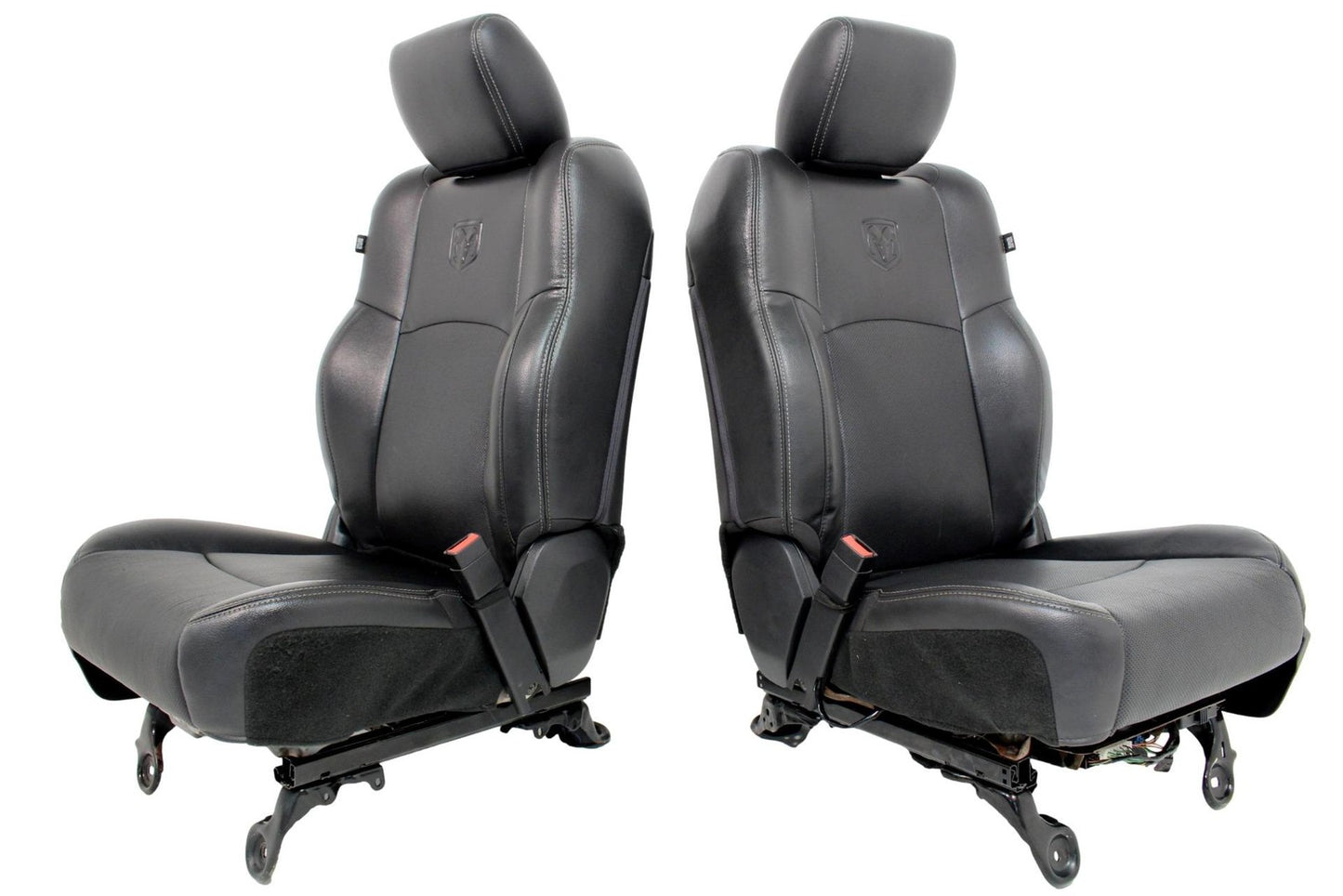 09-18 Dodge Ram 1500 2500 Quad Cab Seats Heated Ventilated Leather Set Black