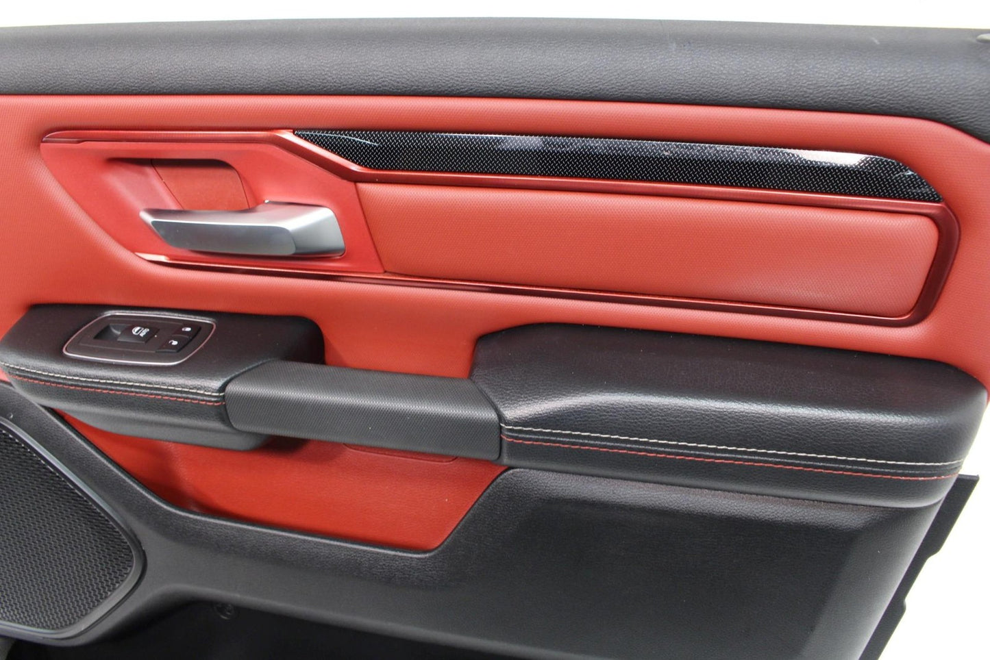 2019 - 2024 Dodge Ram 1500 Rebel Quad Cab Door Panels Set Black Red Switches OEM