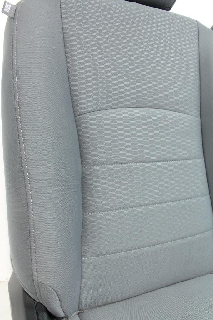 2009 - 2018 Dodge Ram 1500 2500 3500 Grey Cloth Bucket Seats Jump Seat Console