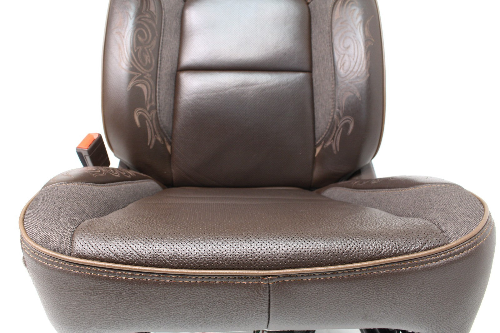 2019 - 2025 Ram 1500 Longhorn Saddle Leather Heated & Cooled Front Seats Takeout