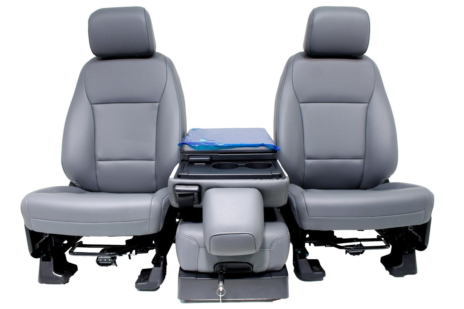 2015 - 2025 Ford F150 Super Duty Vinyl Bucket Seats w/ WorkStation Jump Seat