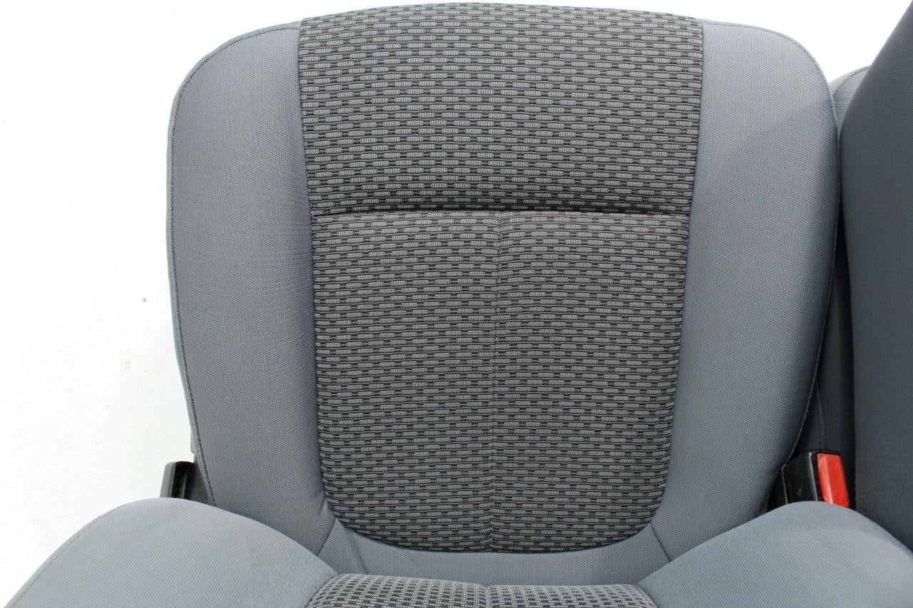 1999-2016 Ford Super Duty Steel Gray Cloth Seats with Center Console Jump Seat