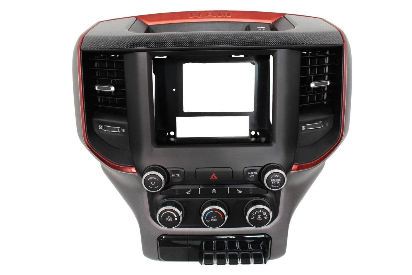 2019-2022 Dodge Ram Rebel 1500-3500 Radio Bezel & Climate Control WITH Vents