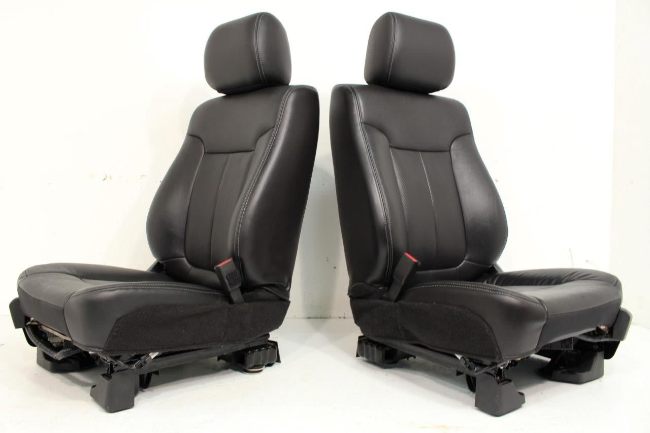 2009 - 2014 Ford F150 Front Seats, Lariat Black Leather, Heated Cooled OEM