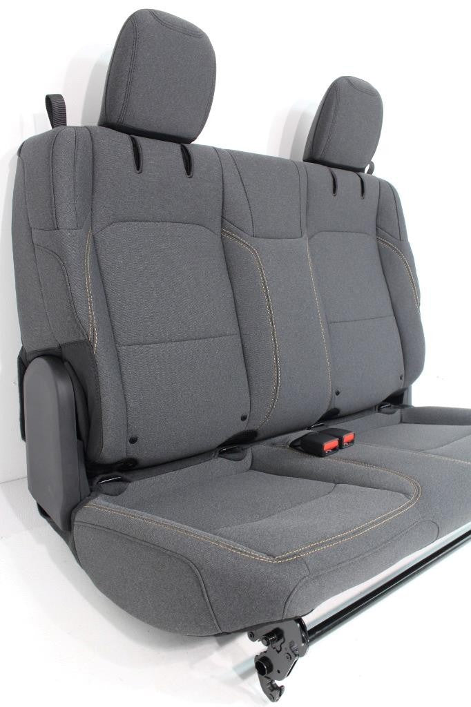 2019 - 2024 Jeep Wrangler JL 2-Door Dark Gray YY4 Cloth Rear Bench Seat MINT OEM
