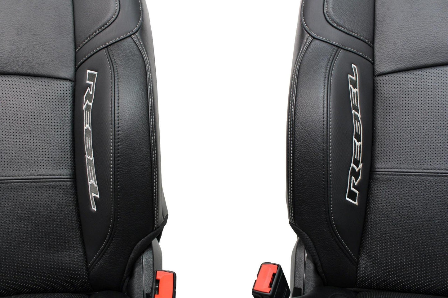 2009-2024 Dodge Ram Rebel Black Leather Heated & Cooled Front and Rear Seats