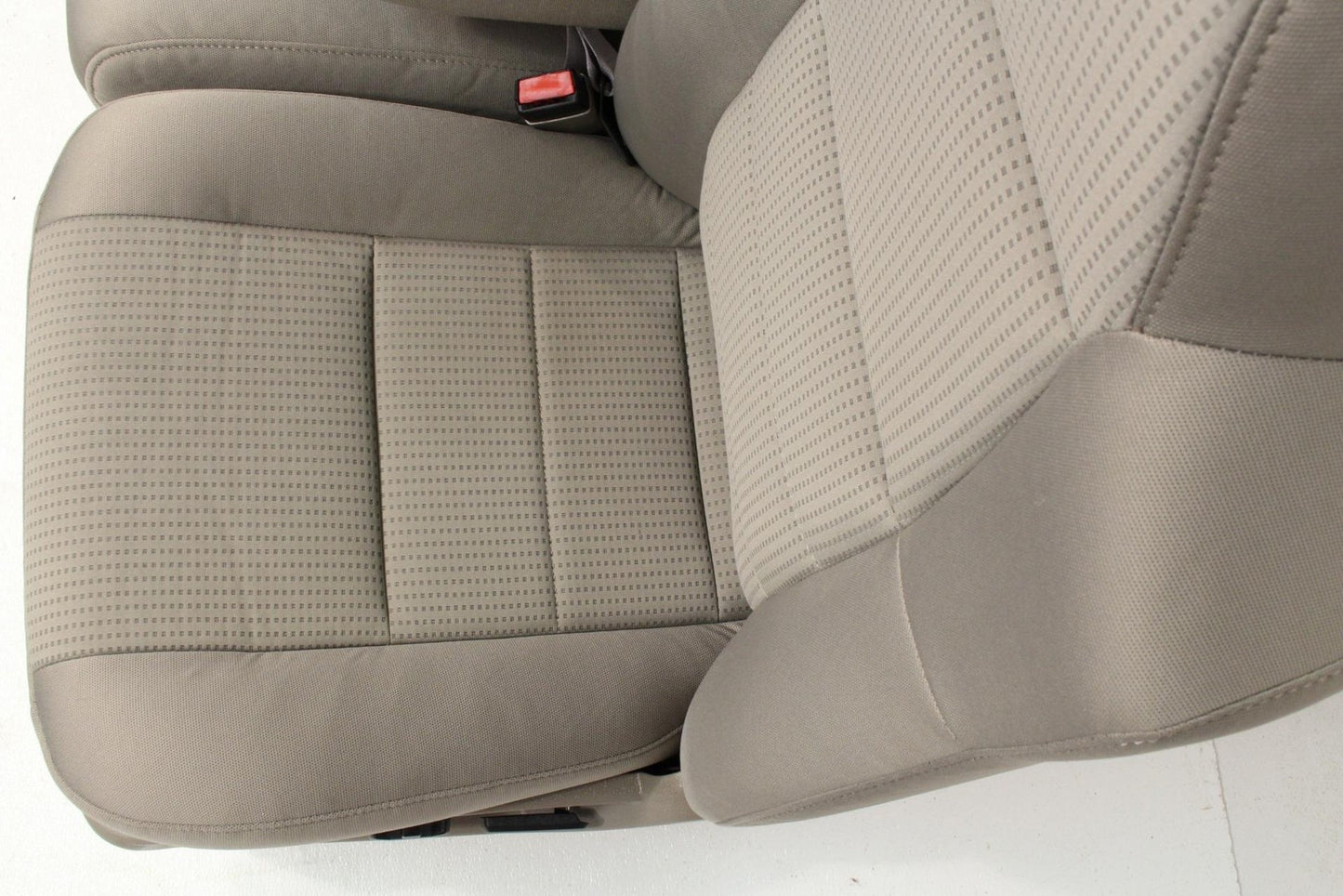 1999-2010 Ford Super Duty Stone Gray Cloth Bucket Seats with Folding Jump Seat