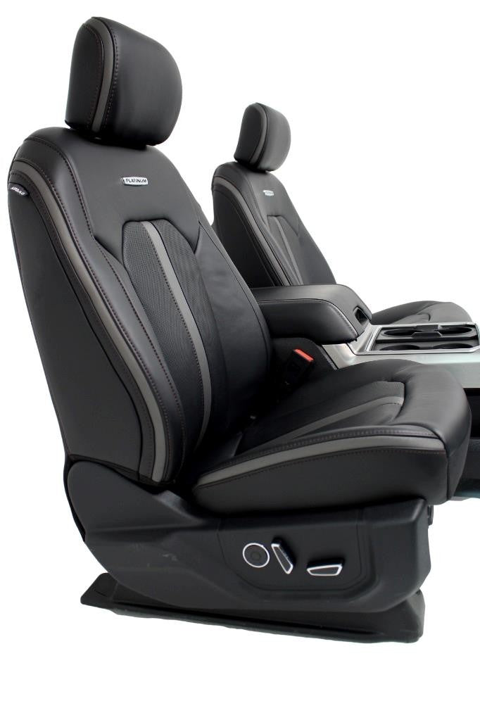 15-22 Ford F150 F250 Platinum Heated Cooled Massage Leather Seat Console Set