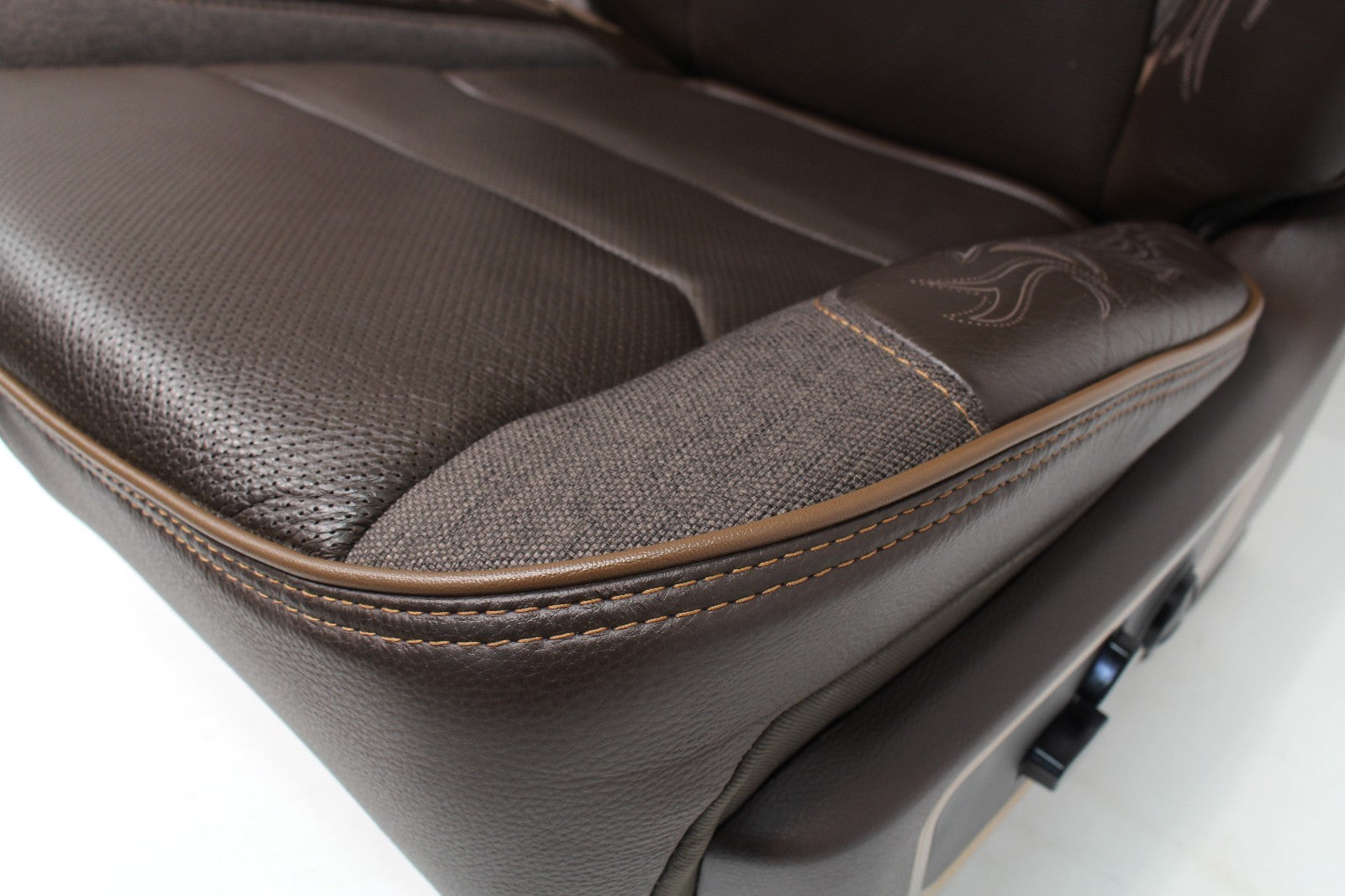 2019 - 2025 Ram 1500 Longhorn Saddle Leather Heated & Cooled Front Seats Takeout