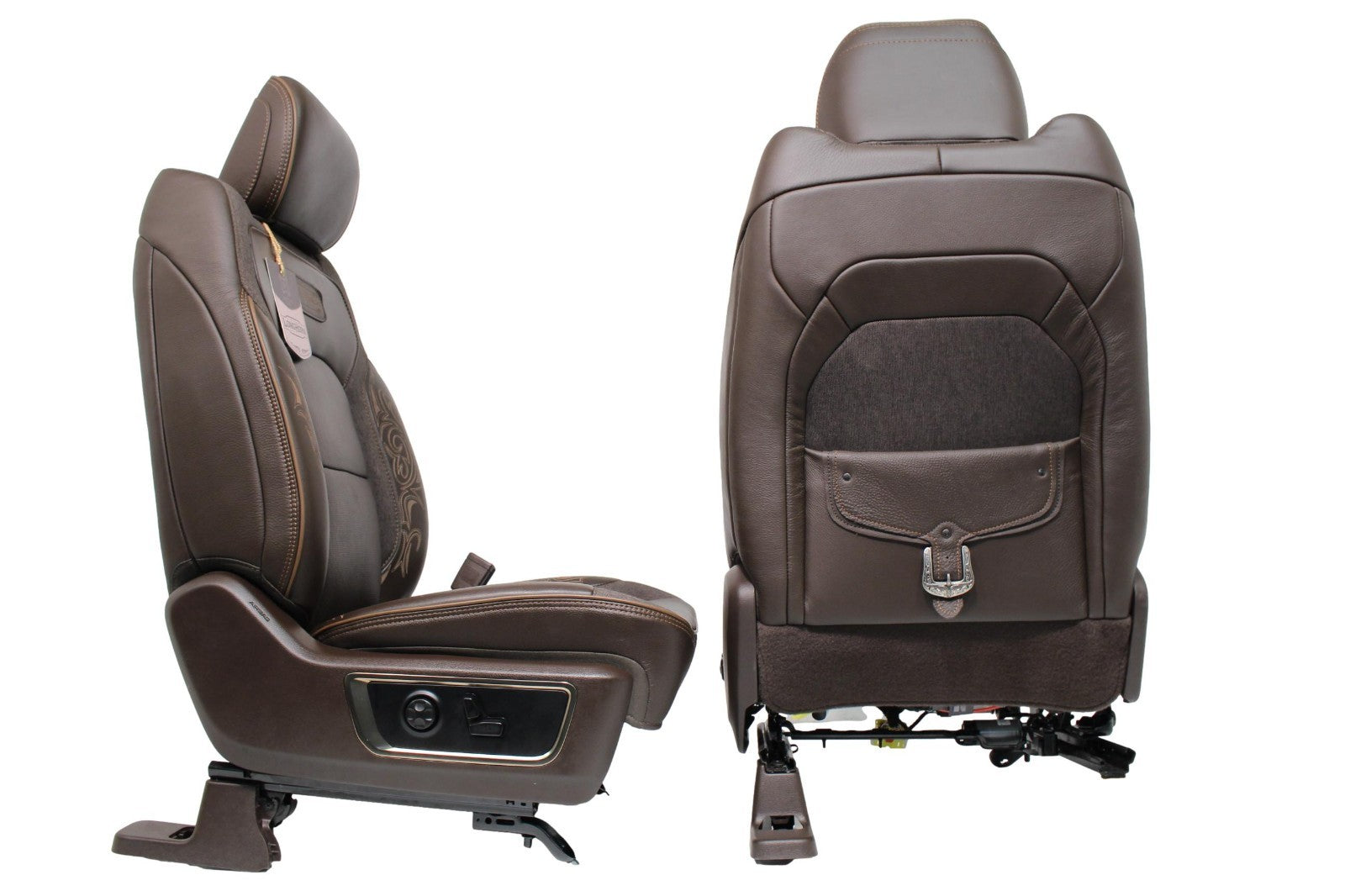 2019 - 2025 Ram 1500 Longhorn Crew Cab Complete Front & Rear Saddle Leather Seat