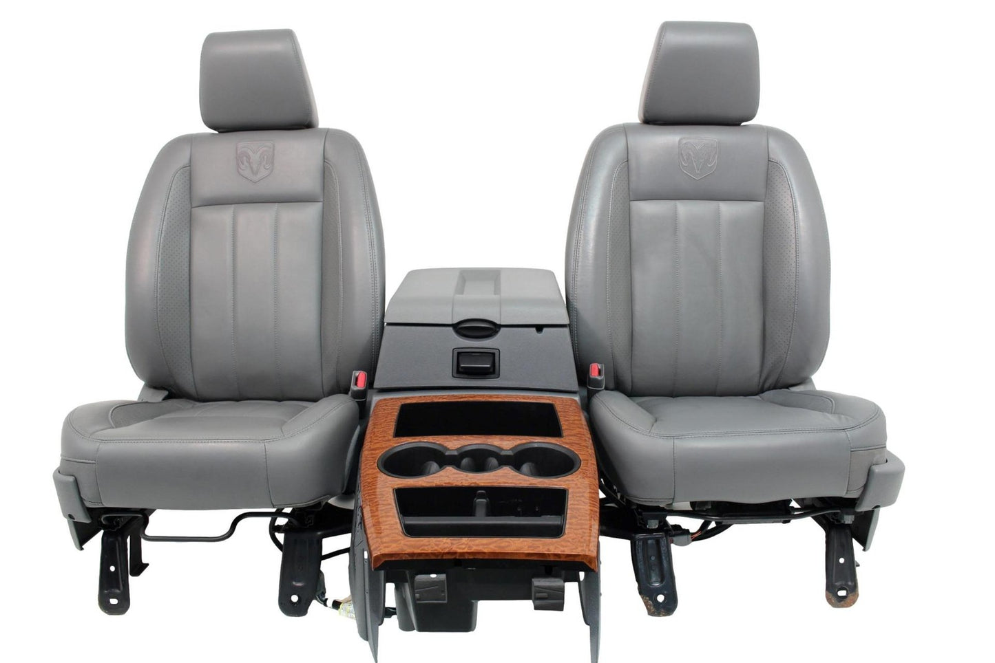 2002-2008 Dodge Ram Slate Gray Leather Seats & Woodgrain Business Console