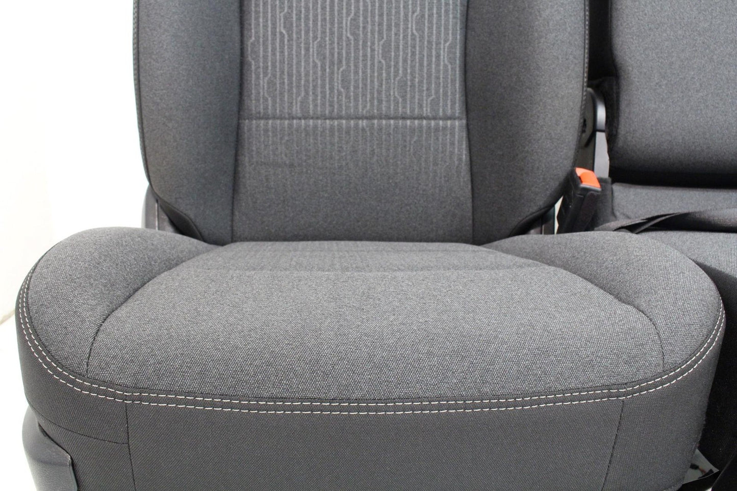 2002 - 2025 Dodge Ram Black & Gray Cloth Front Seats with Jump Seat Console