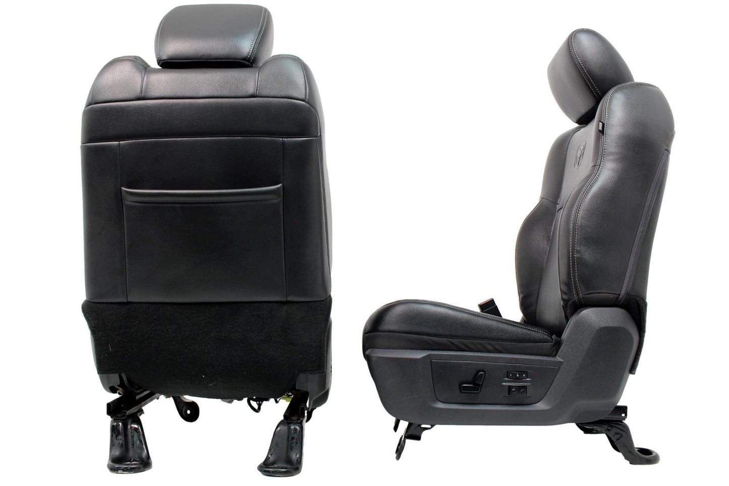 09-18 Dodge Ram 1500 2500 Quad Cab Seats Heated Ventilated Leather Set Black