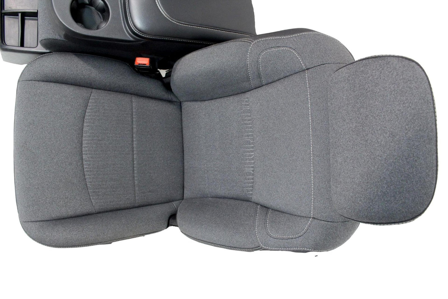 2002 - 2025 Dodge Ram Black & Gray Cloth Front Seats with Jump Seat Console