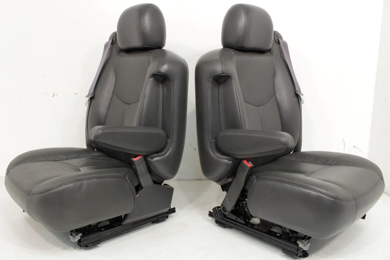 99 - 06 Silverado Sierra Tahoe Yukon Heated Power Leather Seats Dark Pewter OEM