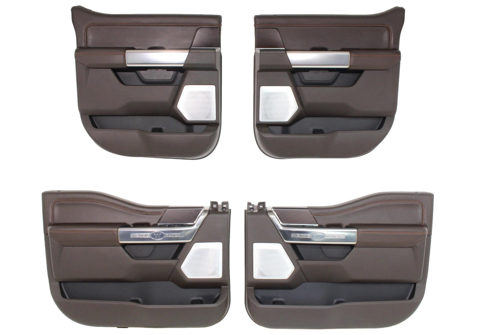 2023 - 2025 Ford Super Duty King Ranch Door Panels, Full Set, Brown Leather OEM