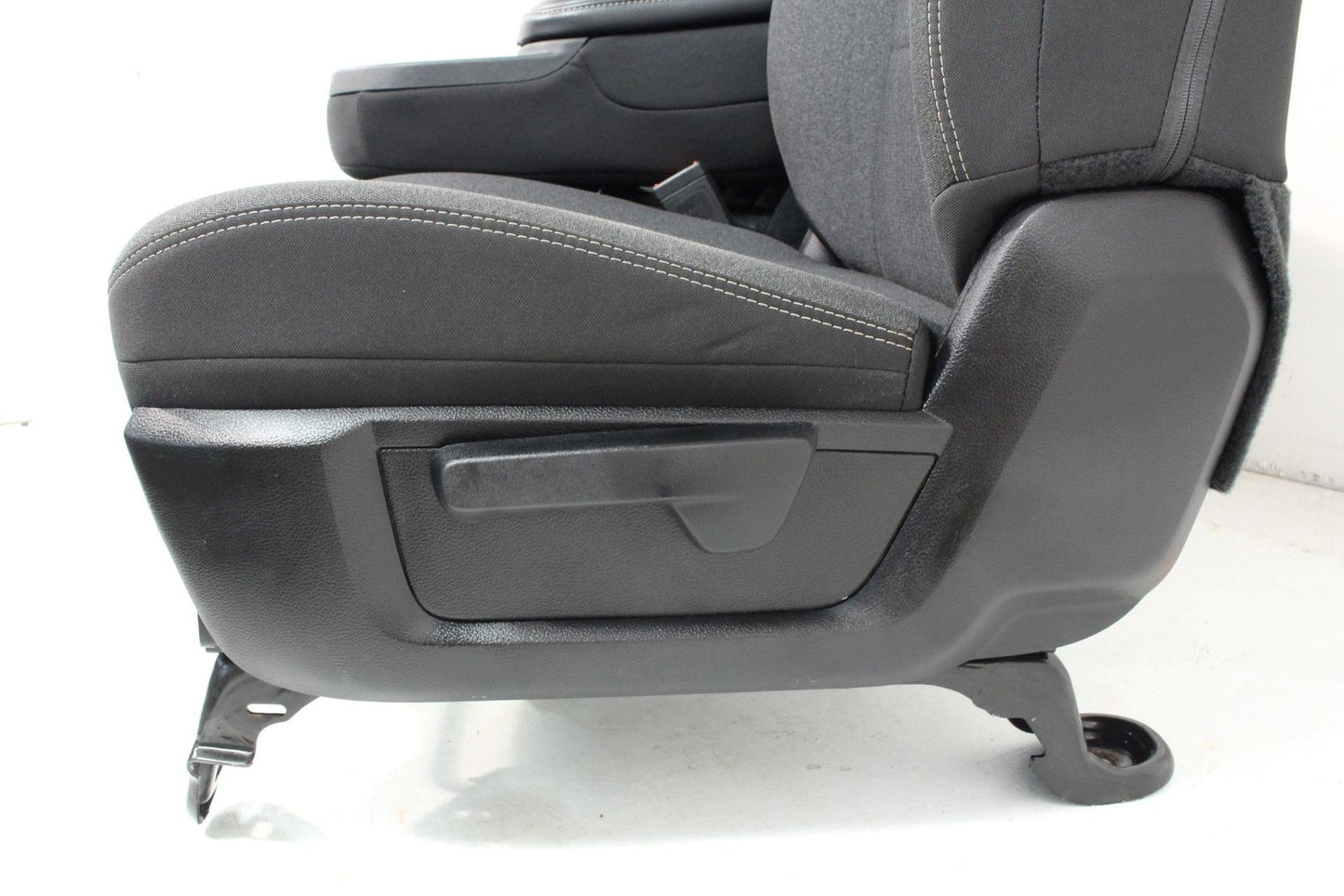 2002 - 2025 Dodge Ram Black & Gray Cloth Front Seats with Jump Seat Console
