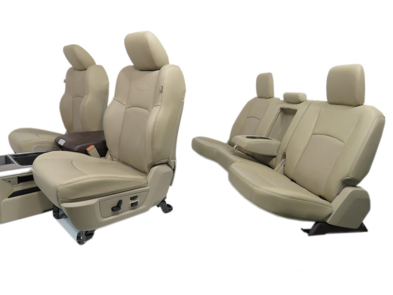 2013 - 2018 Dodge Ram Seats & Console, Tan Leather Laramie Heated Cooled