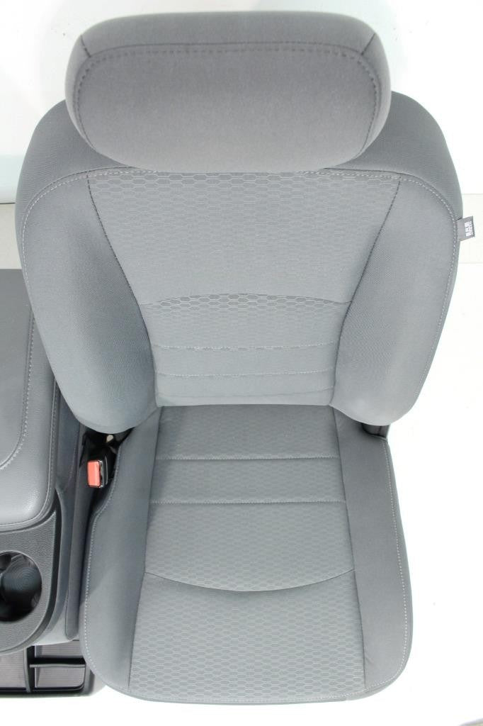 2009 - 2018 Dodge Ram 1500 2500 3500 Grey Cloth Bucket Seats Jump Seat Console
