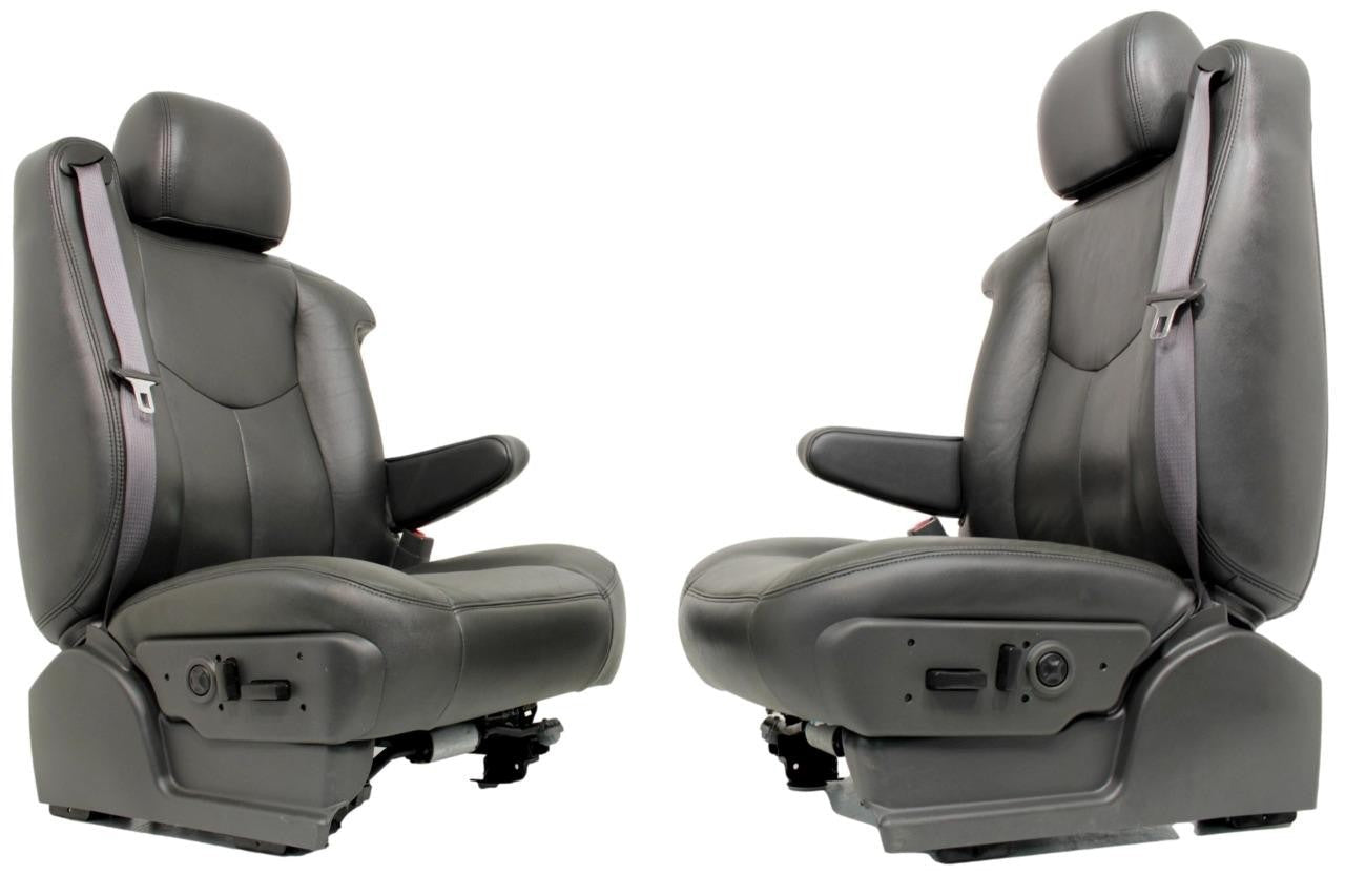 99 - 06 Silverado Sierra Tahoe Yukon Heated Power Leather Seats Dark Pewter OEM