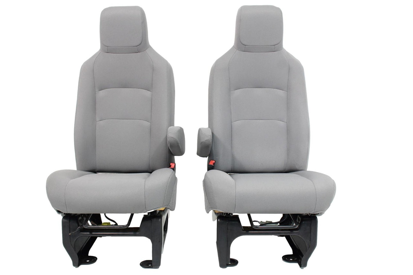 1992 - 2014 Ford Econoline E150 E250 E350 Van Gray Cloth Front Bucket Seats