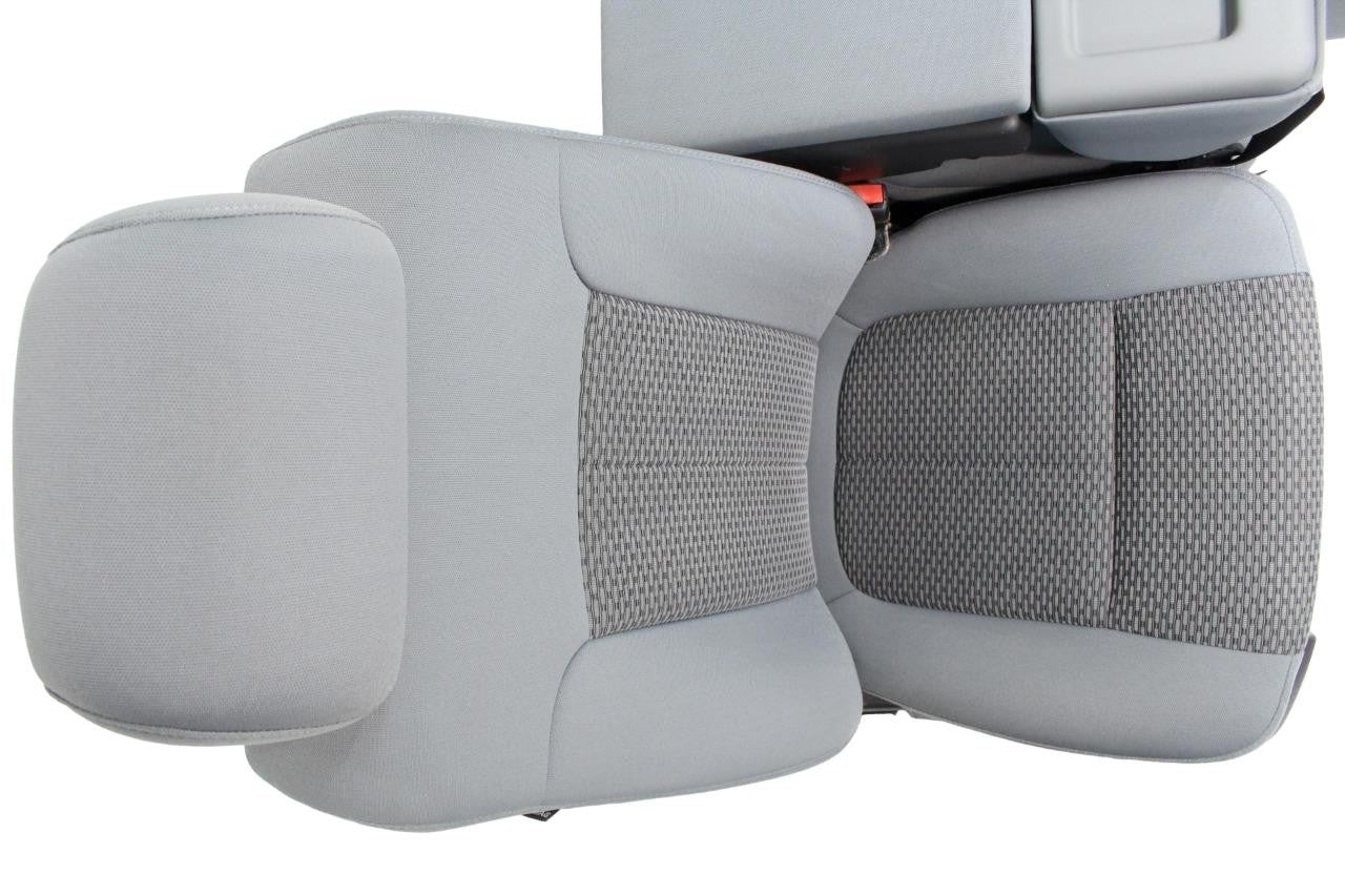 1999-2016 Ford Super Duty Steel Gray Cloth Seats with Center Console Jump Seat