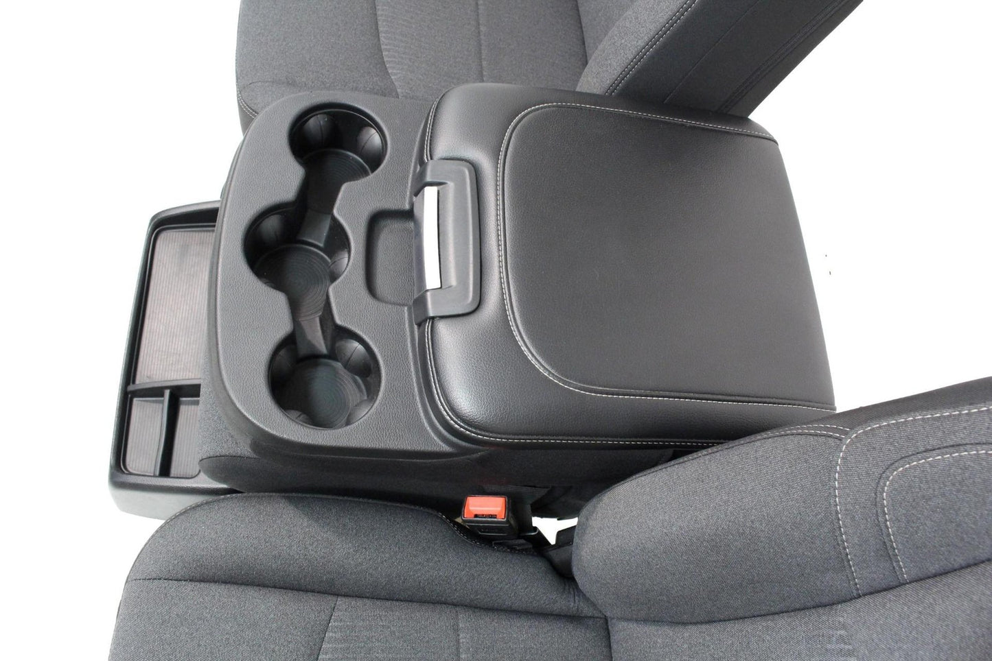 2002 - 2025 Dodge Ram Black & Gray Cloth Front Seats with Jump Seat Console