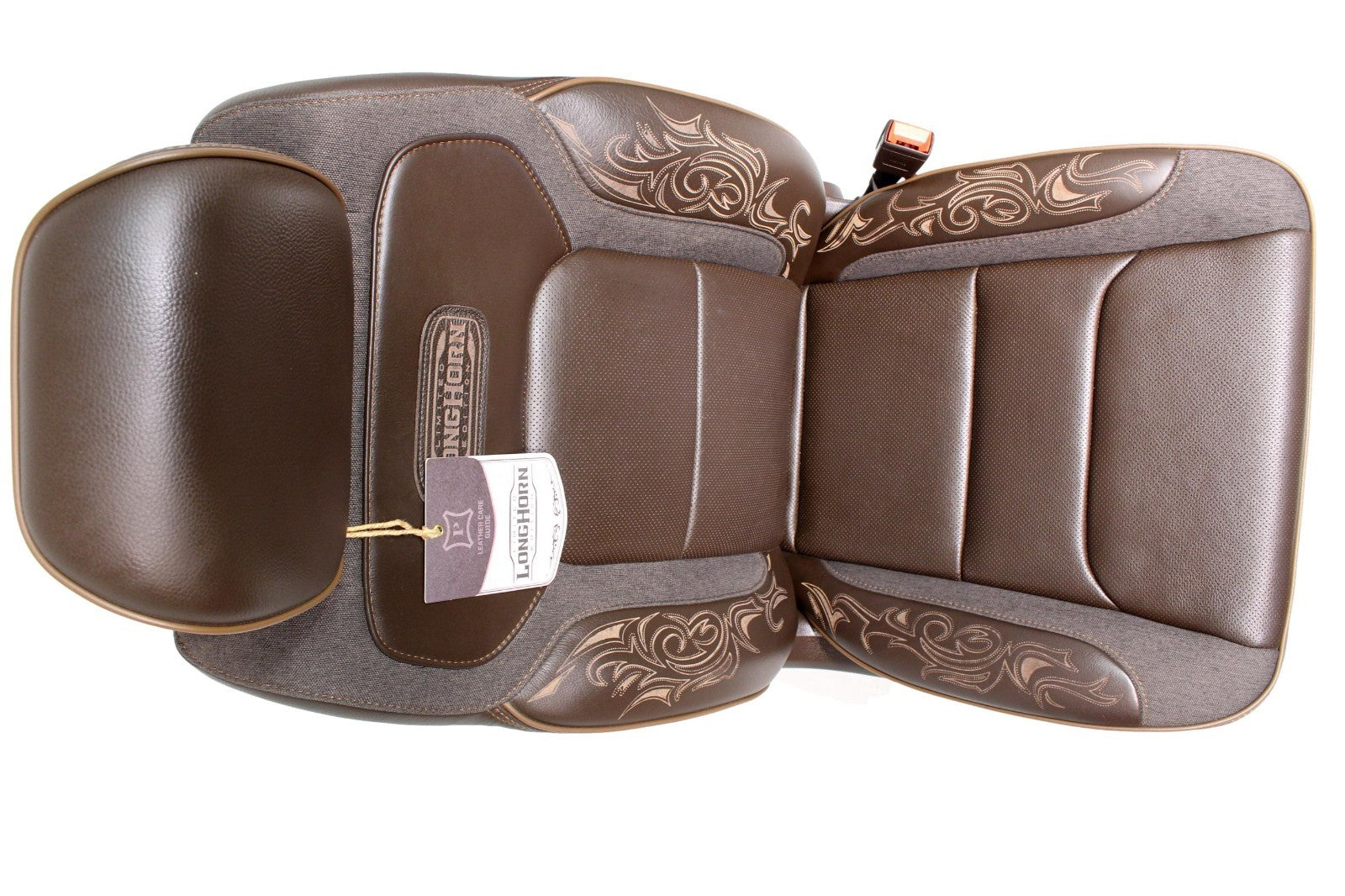 2019 - 2025 Ram 1500 Longhorn Saddle Leather Heated & Cooled Front Seats Takeout