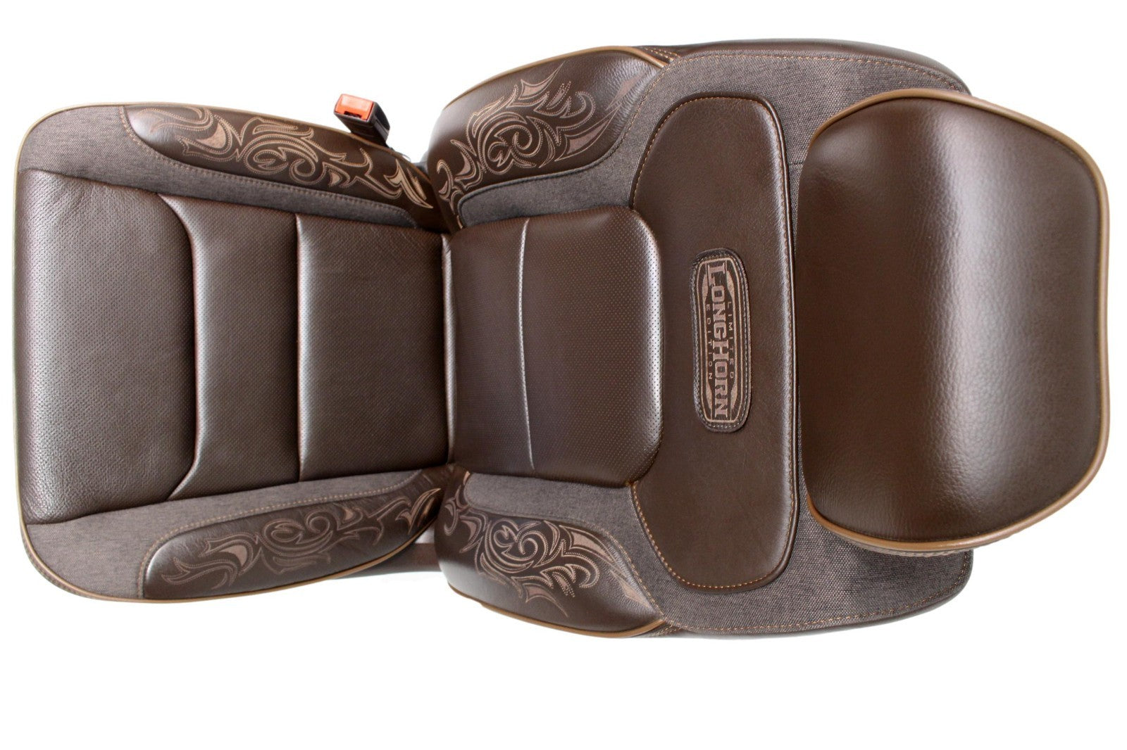 2019 - 2025 Ram 1500 Longhorn Saddle Leather Heated & Cooled Front Seats Takeout