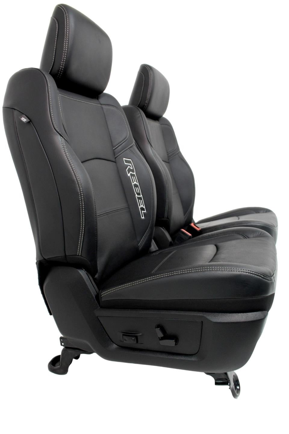 2009-2024 Dodge Ram Rebel Black Leather Heated & Cooled Front and Rear Seats