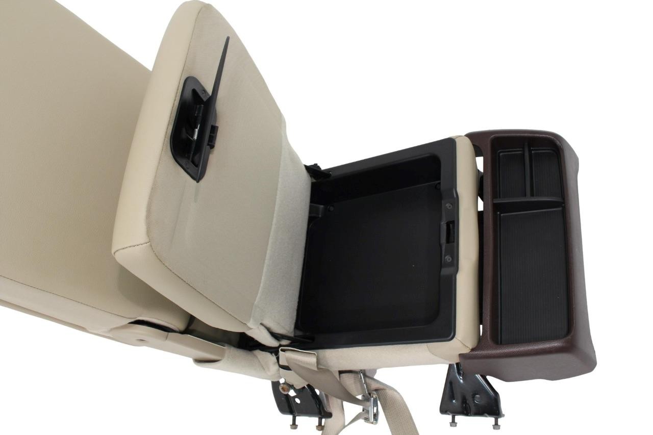 2013 - 2018 Dodge Ram Tan Leather Center Console Jump Seat Complete Kit