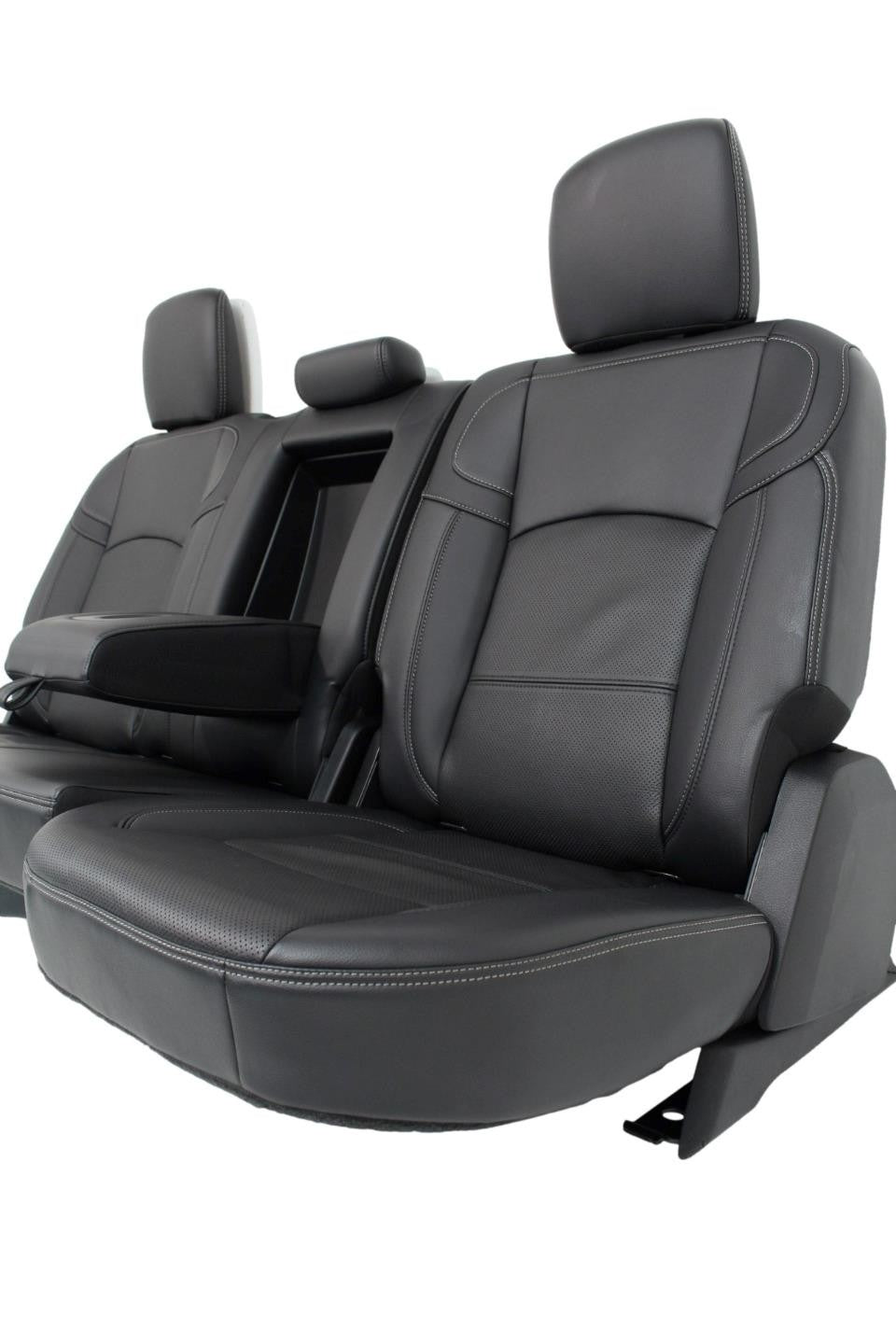2009-2024 Dodge Ram Rebel Black Leather Heated & Cooled Front and Rear Seats