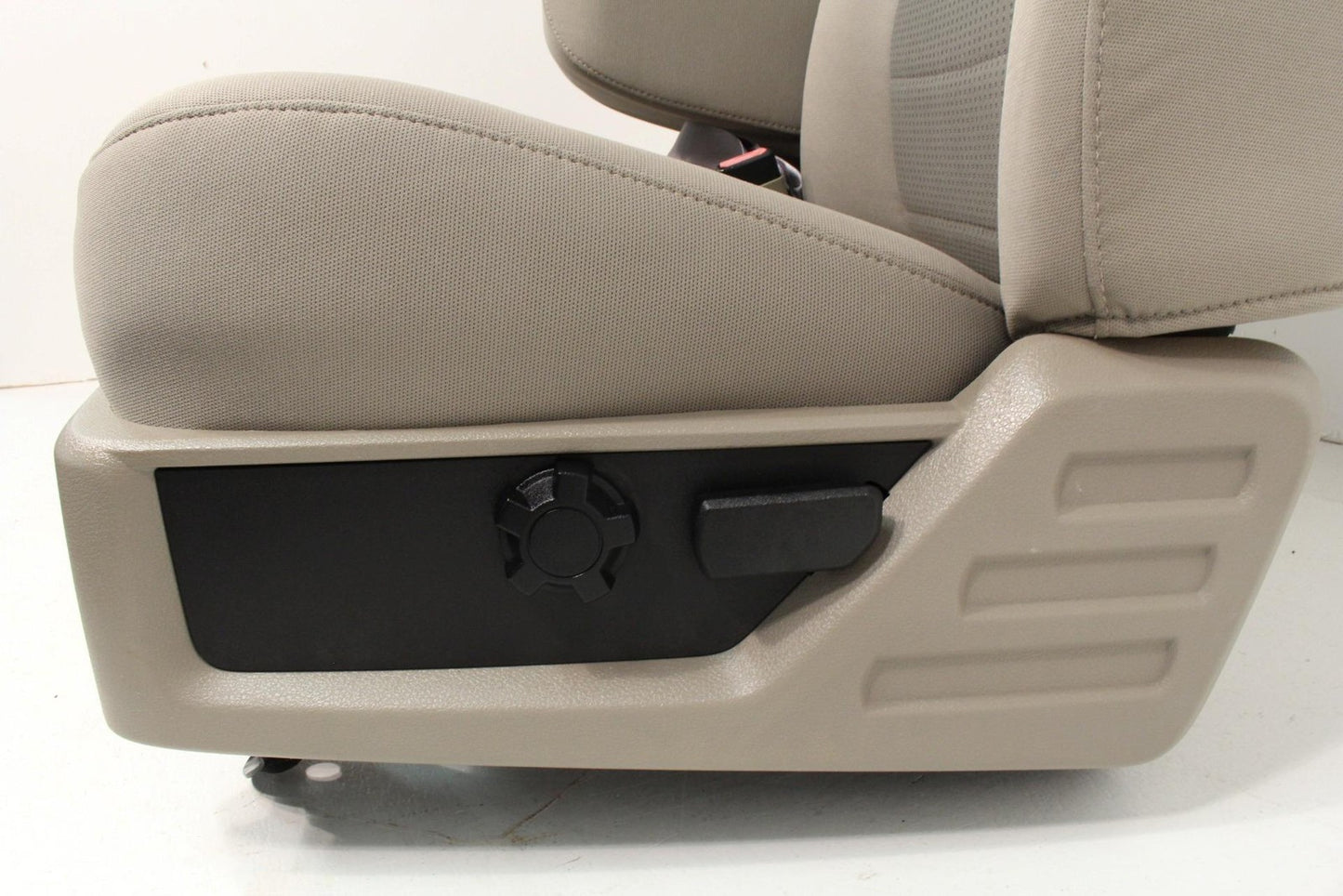 1999-2010 Ford Super Duty Stone Gray Cloth Bucket Seats with Folding Jump Seat