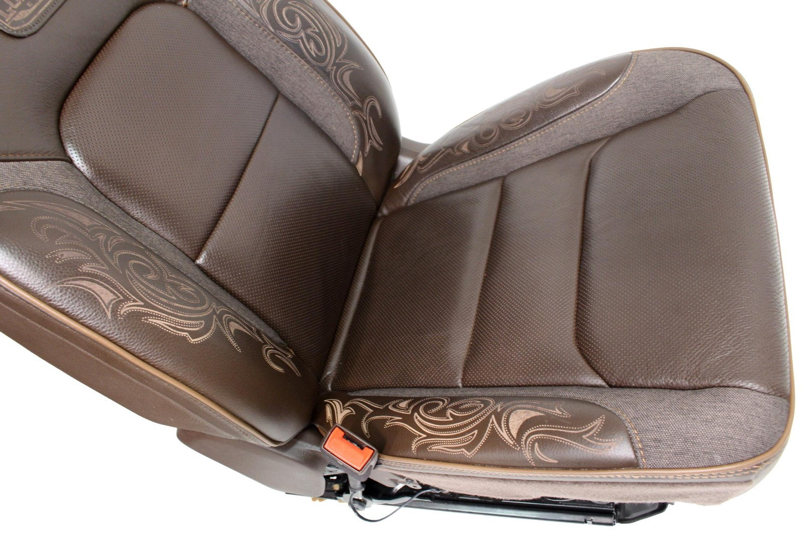 2019 - 2025 Ram 1500 Longhorn Saddle Leather Heated & Cooled Front Seats Takeout