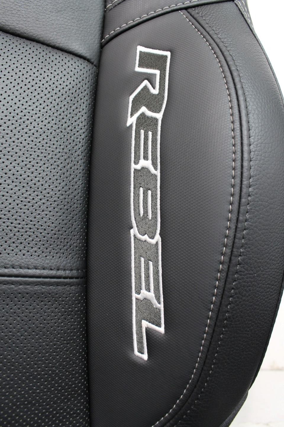 2009-2024 Dodge Ram Rebel Black Leather Heated & Cooled Front and Rear Seats