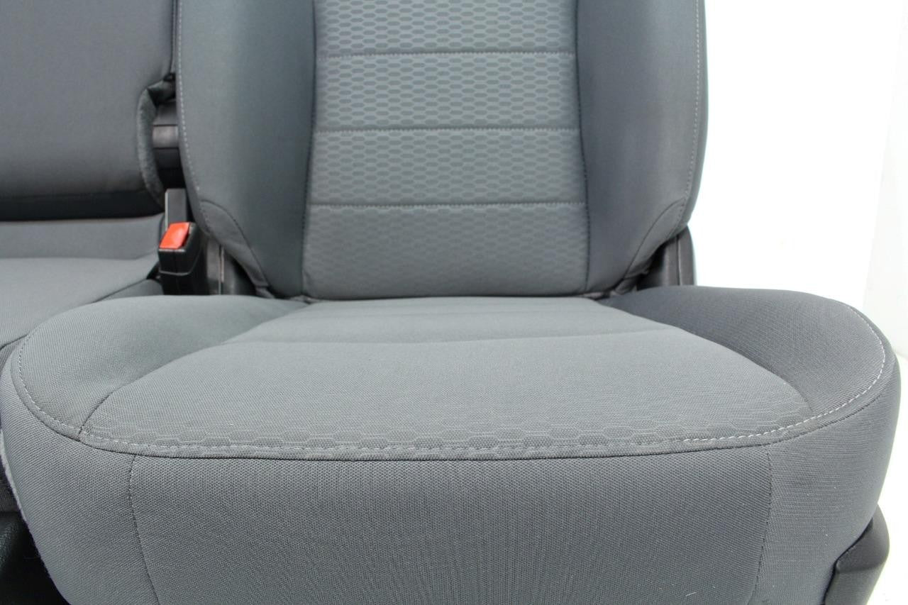 2009 - 2018 Dodge Ram 1500 2500 3500 Grey Cloth Bucket Seats Jump Seat Console