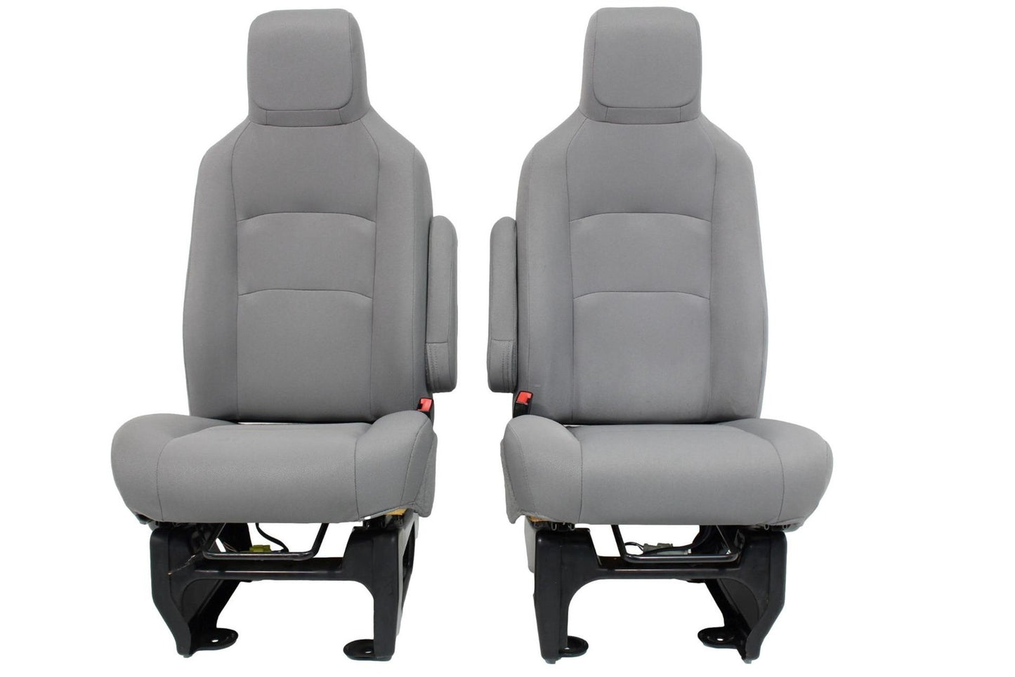 1992 - 2014 Ford Econoline E150 E250 E350 Van Gray Cloth Front Bucket Seats