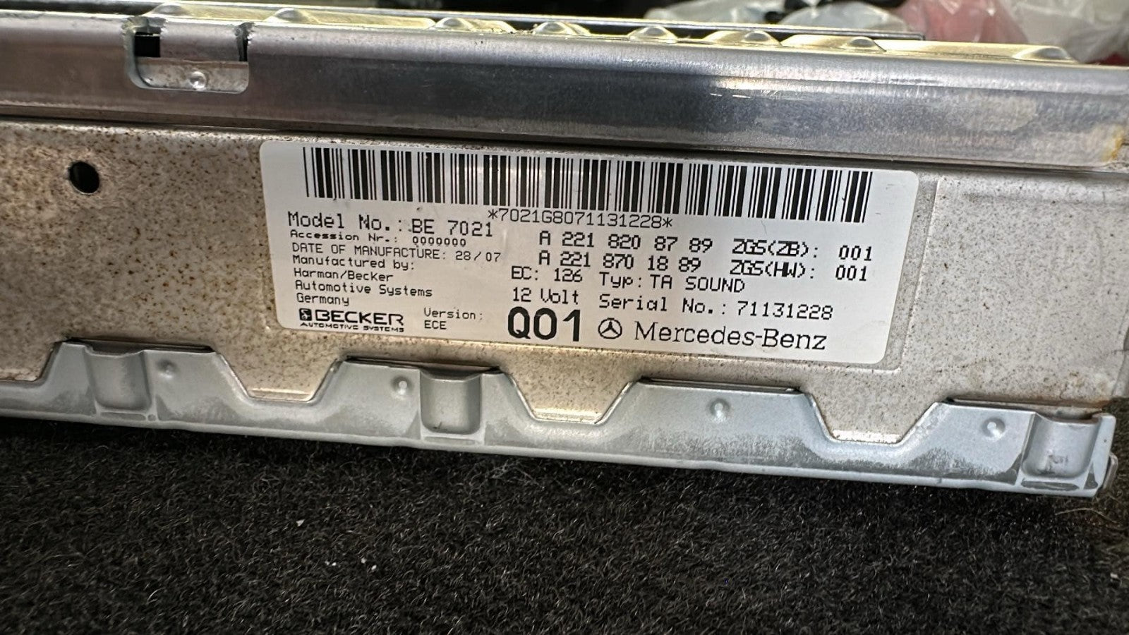 07 - 14 Mercedes W216 CL63 AMG S550 Harman Becker Kardon Amplifier Assembly OEM