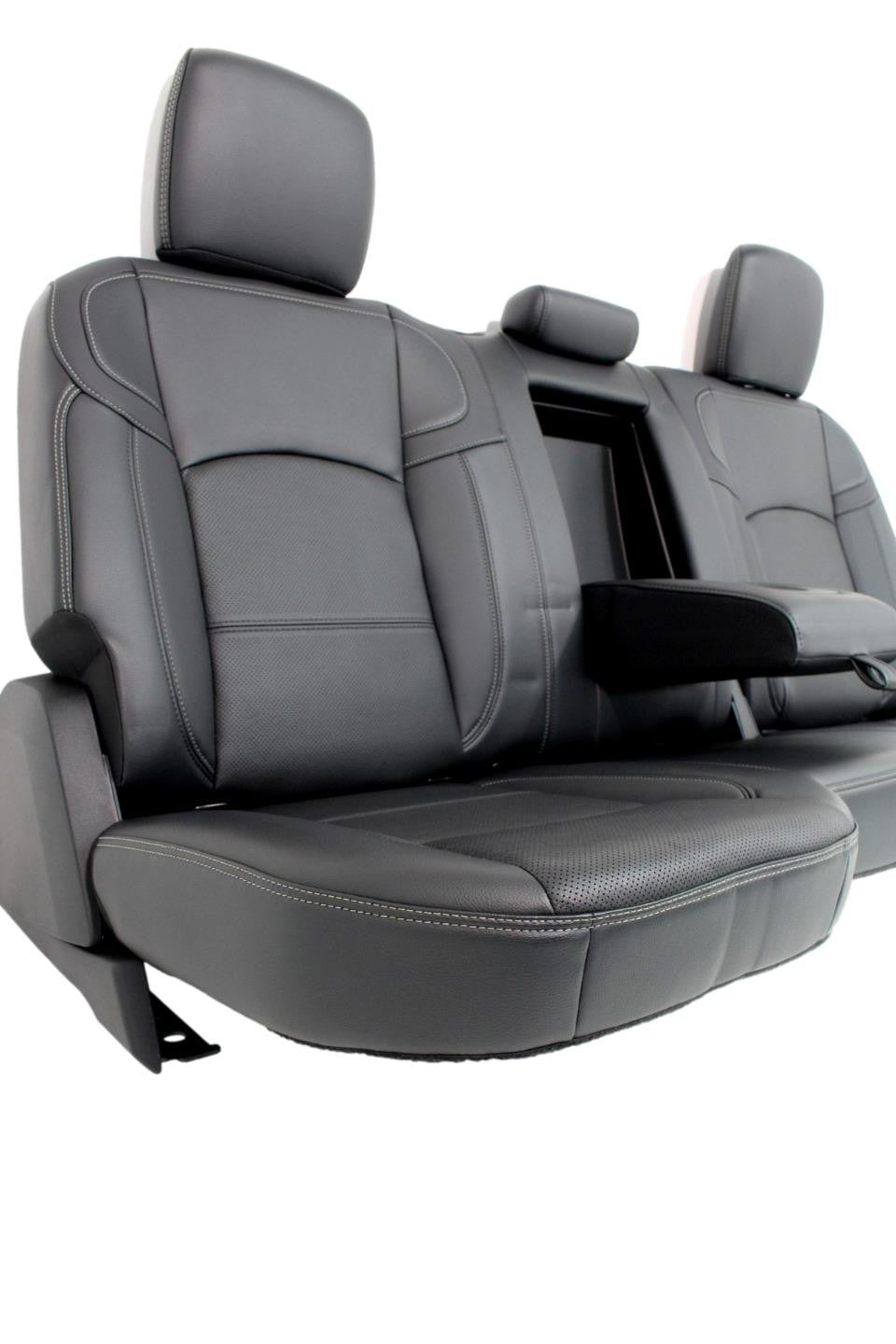 2009-2024 Dodge Ram Rebel Black Leather Heated & Cooled Front and Rear Seats