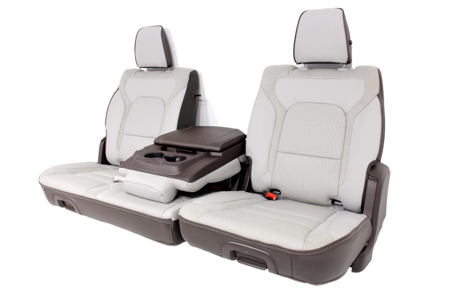 2019 - 2025 Ram 1500 Seats, Crew Cab Set, Laramie Leather, Salt Gray Bison Brown