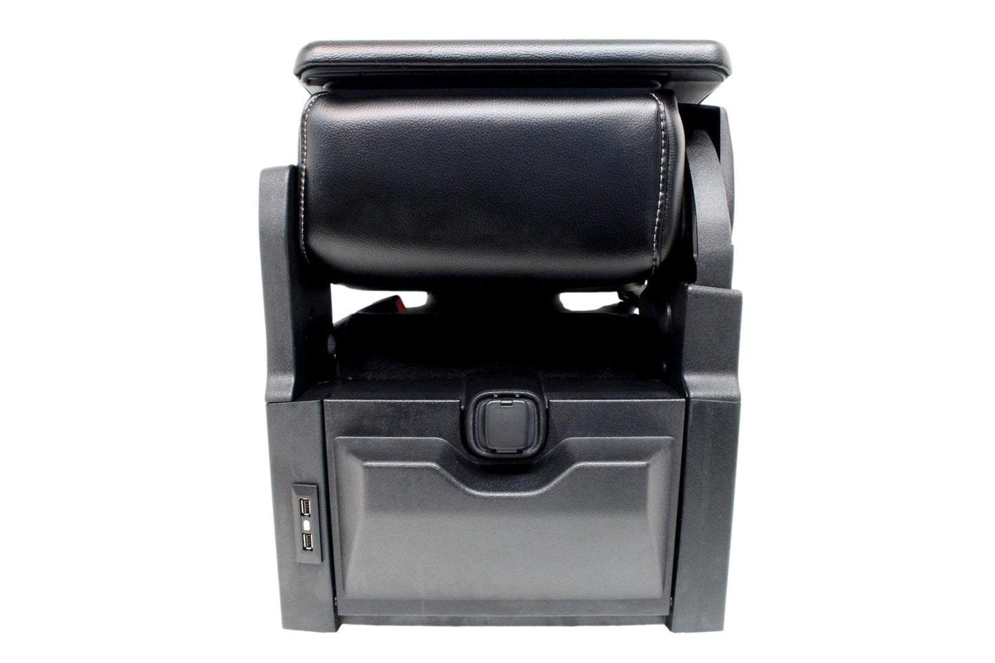 2015 - 2024 Ford F150 F250 Super Duty Jump Seat Center Console Black Leather Kit