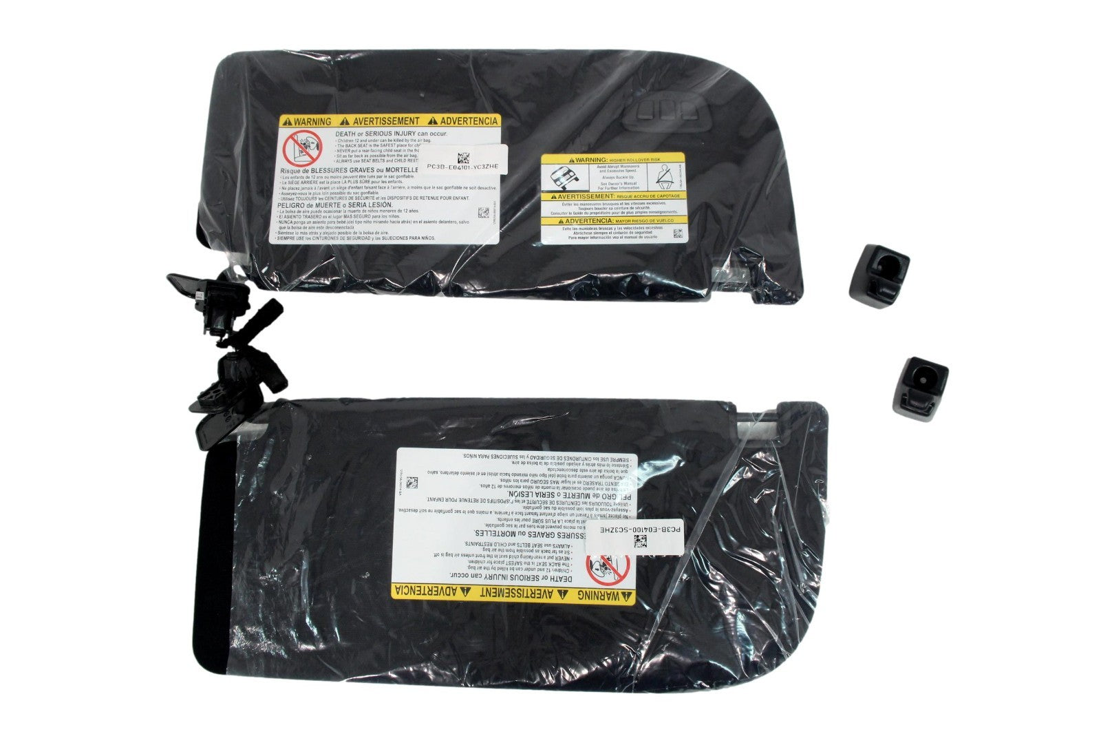 2023 - 2026 Ford Super Duty Sun Visors - Black w/ Homelink
