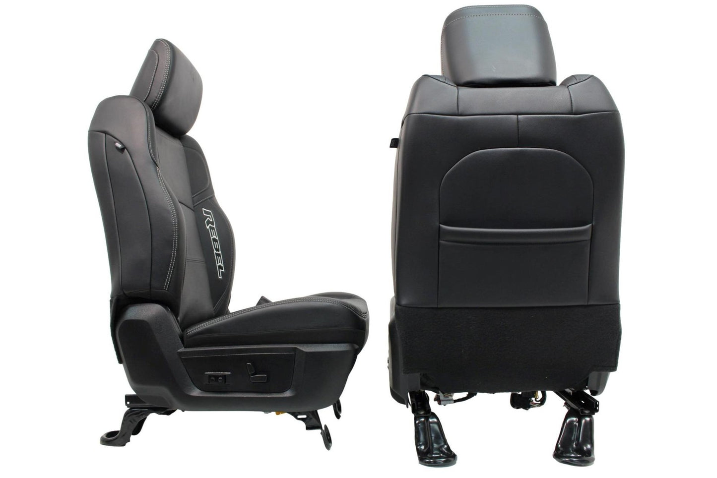 2009-2024 Dodge Ram Rebel Black Leather Heated & Cooled Front and Rear Seats