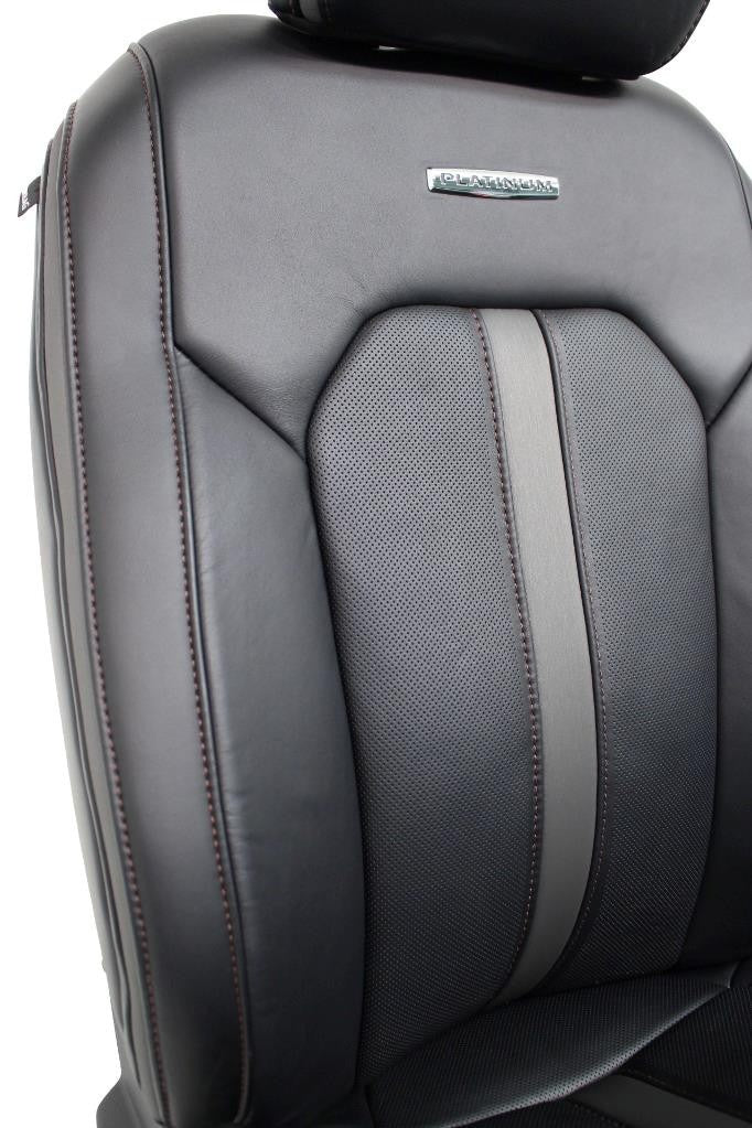 15-22 Ford F150 F250 Platinum Heated Cooled Massage Leather Seat Console Set